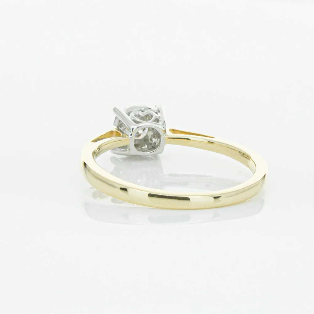 14ct Yellow Gold Diamond Coronet Ring