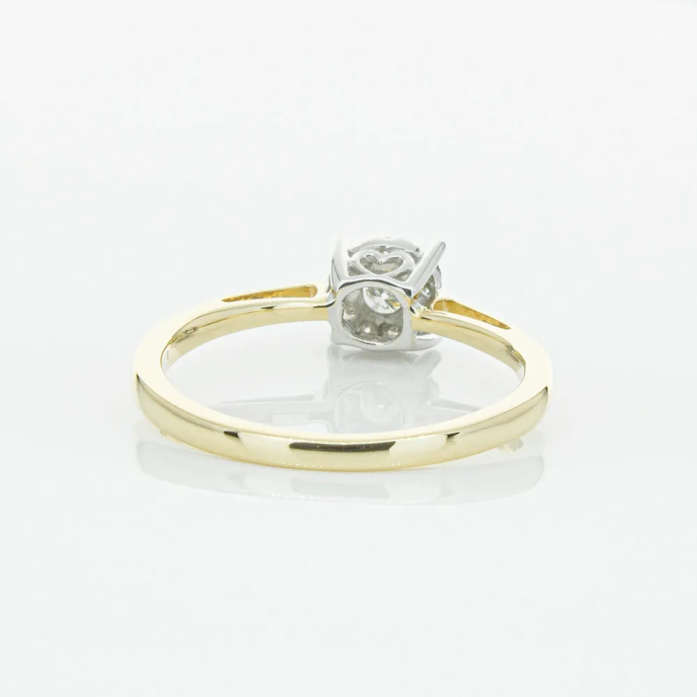 14ct Yellow Gold Diamond Coronet Ring