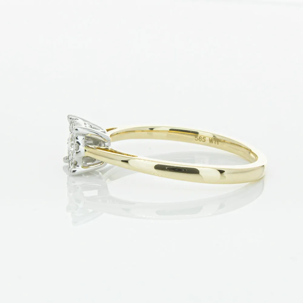 14ct Yellow Gold Diamond Coronet Ring
