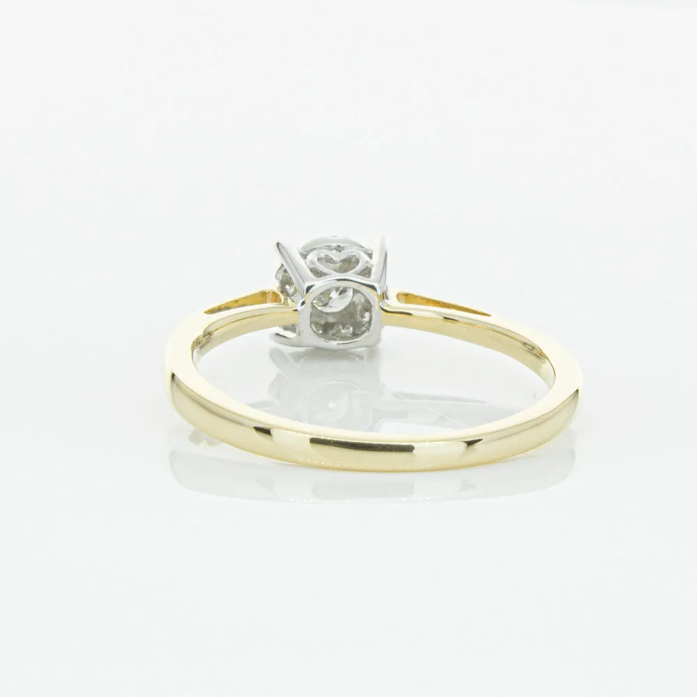 14ct Yellow Gold Diamond Coronet Ring