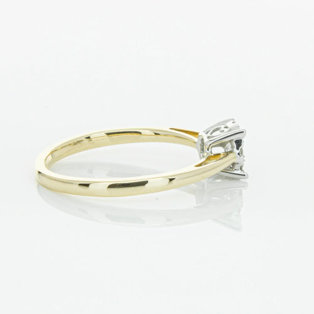 14ct Yellow Gold Diamond Coronet Ring