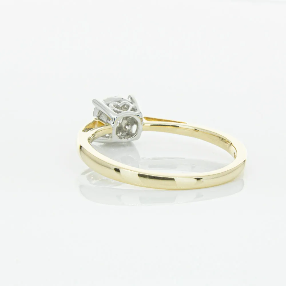 14ct Yellow Gold Diamond Coronet Ring