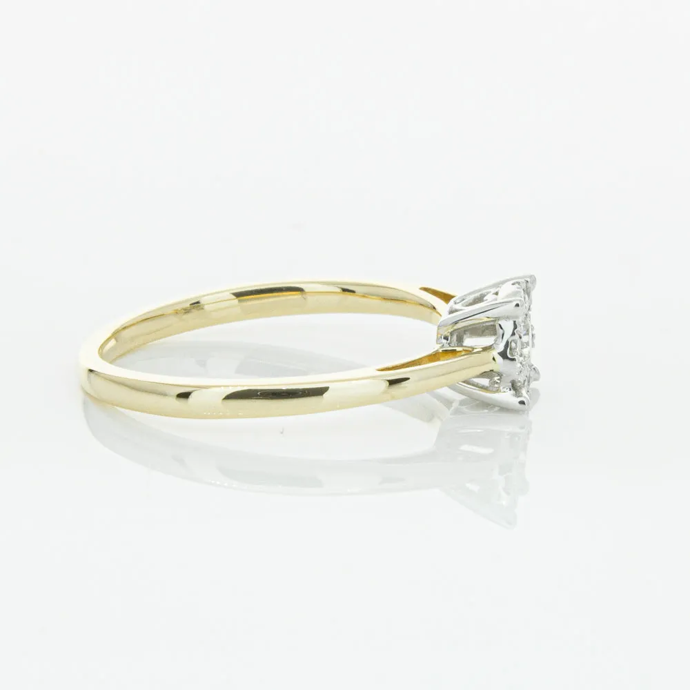 14ct Yellow Gold Diamond Coronet Ring
