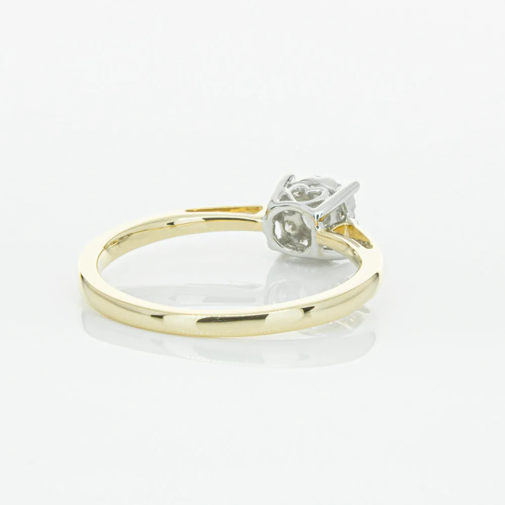 14ct Yellow Gold Diamond Coronet Ring