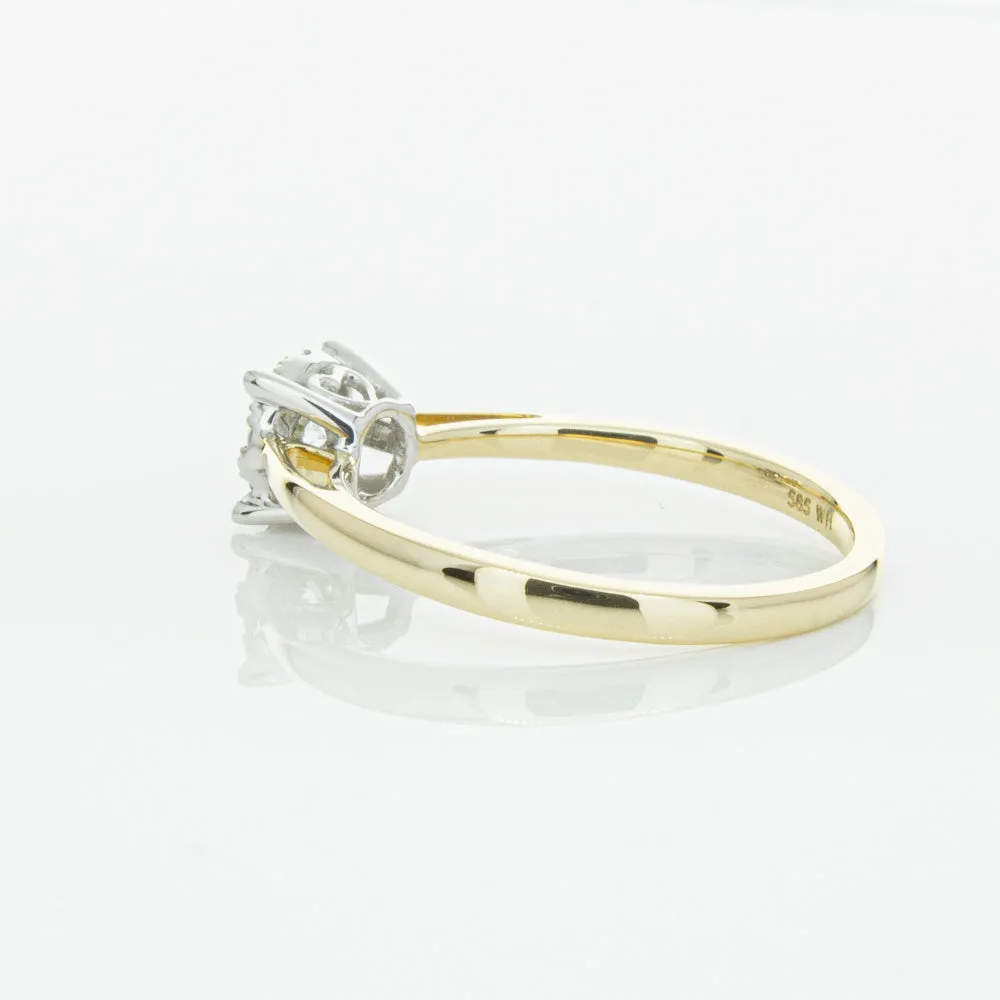 14ct Yellow Gold Diamond Coronet Ring