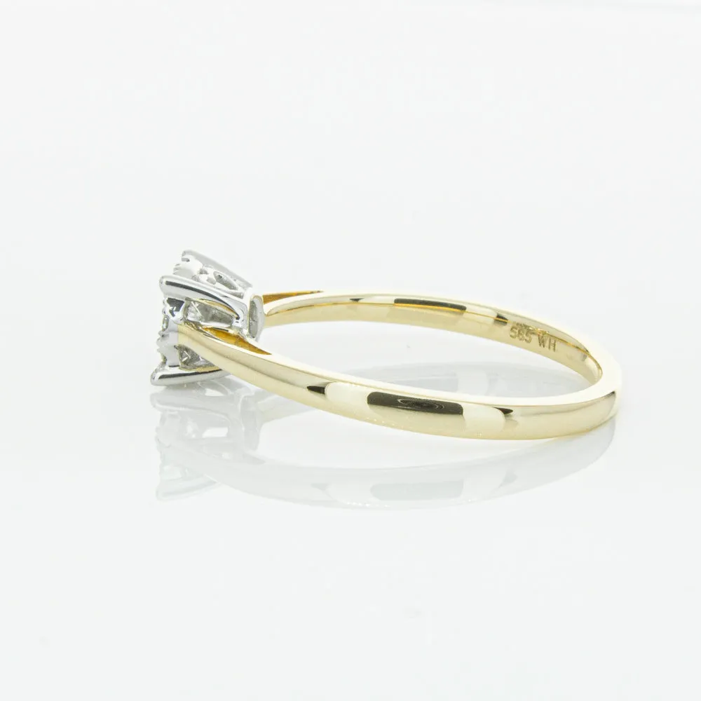 14ct Yellow Gold Diamond Coronet Ring