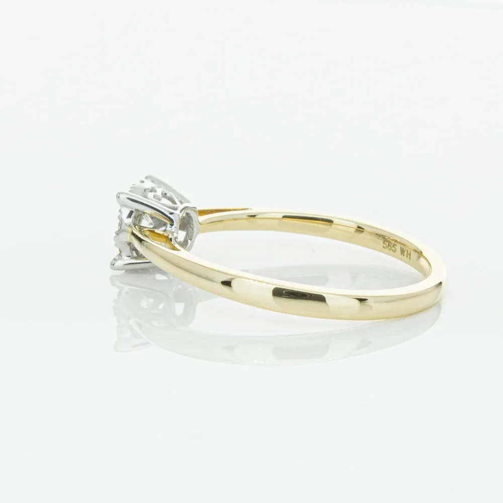 14ct Yellow Gold Diamond Coronet Ring