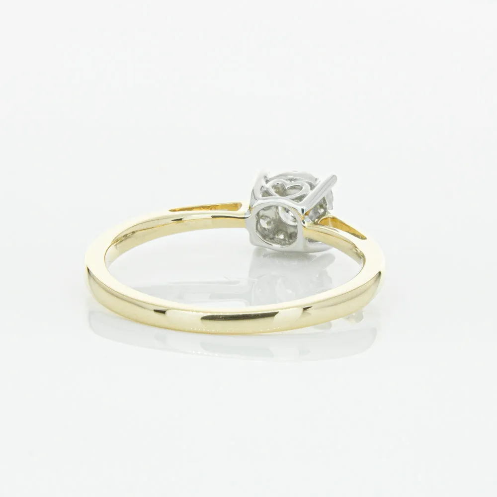 14ct Yellow Gold Diamond Coronet Ring
