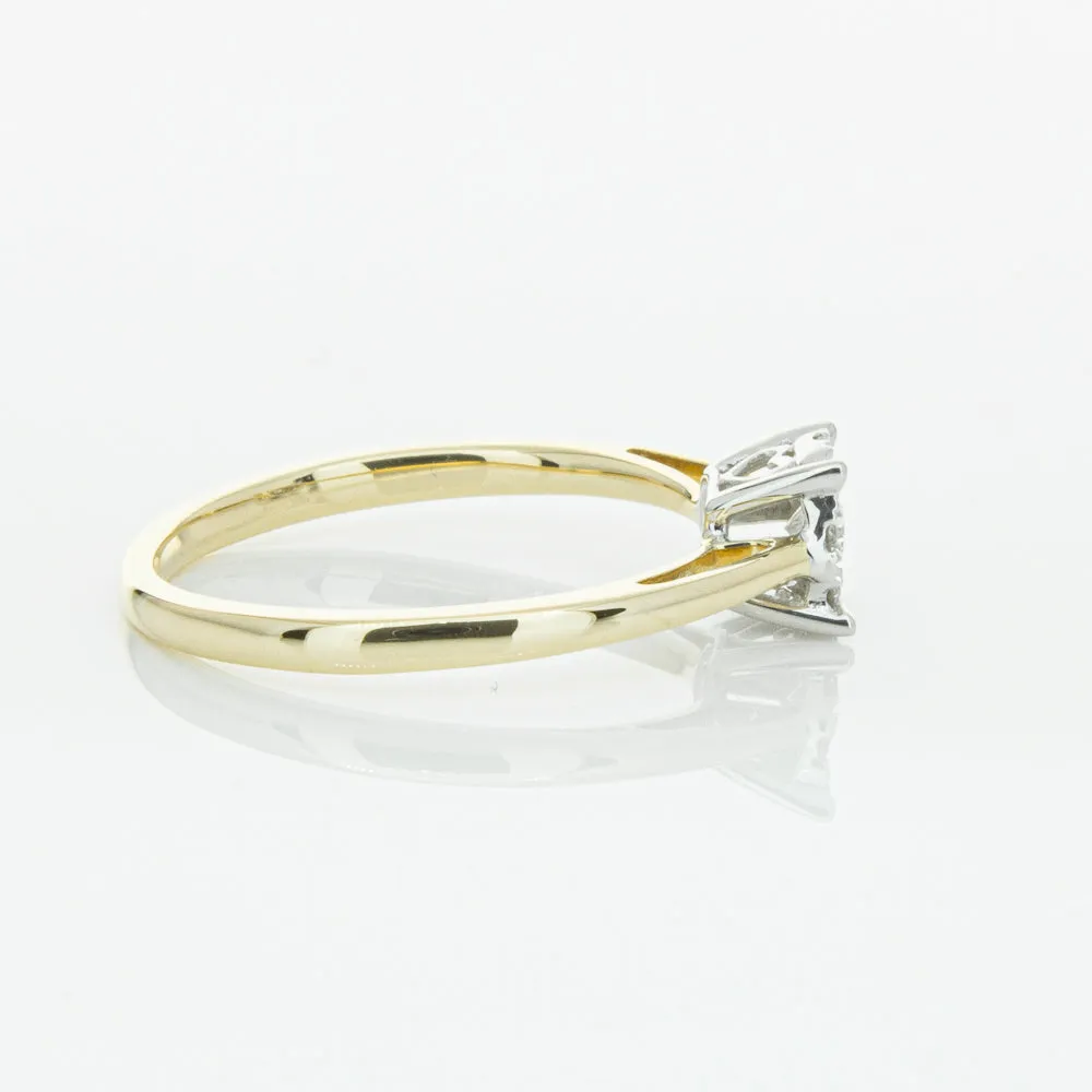 14ct Yellow Gold Diamond Coronet Ring
