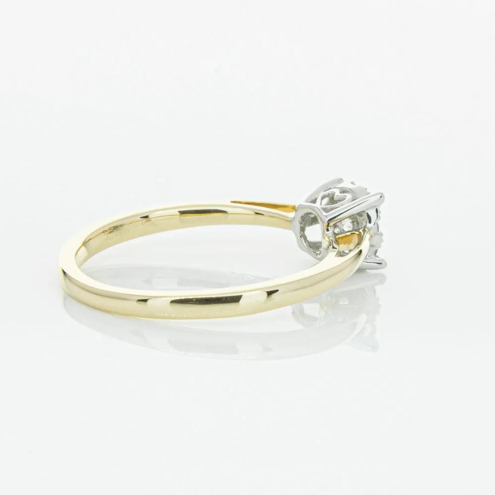 14ct Yellow Gold Diamond Coronet Ring