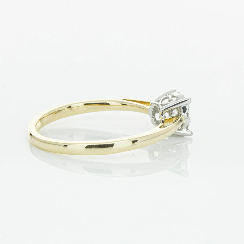 14ct Yellow Gold Diamond Coronet Ring