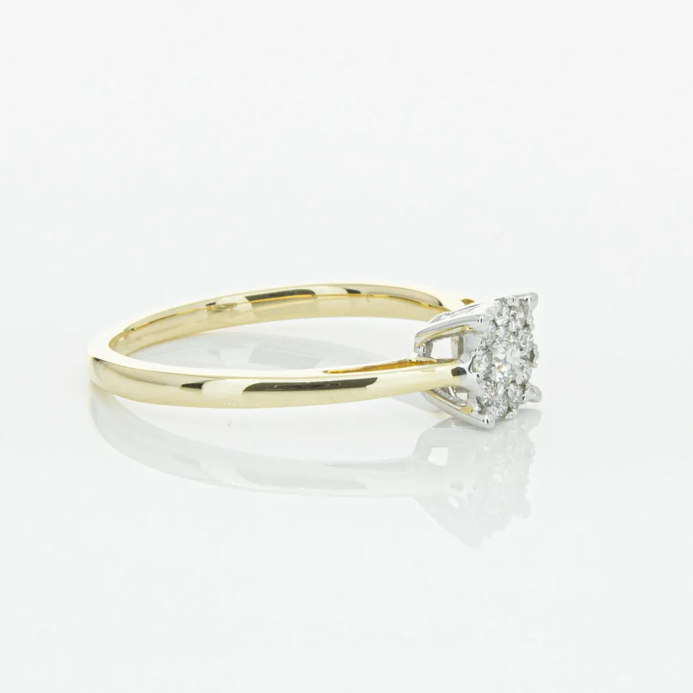 14ct Yellow Gold Diamond Coronet Ring