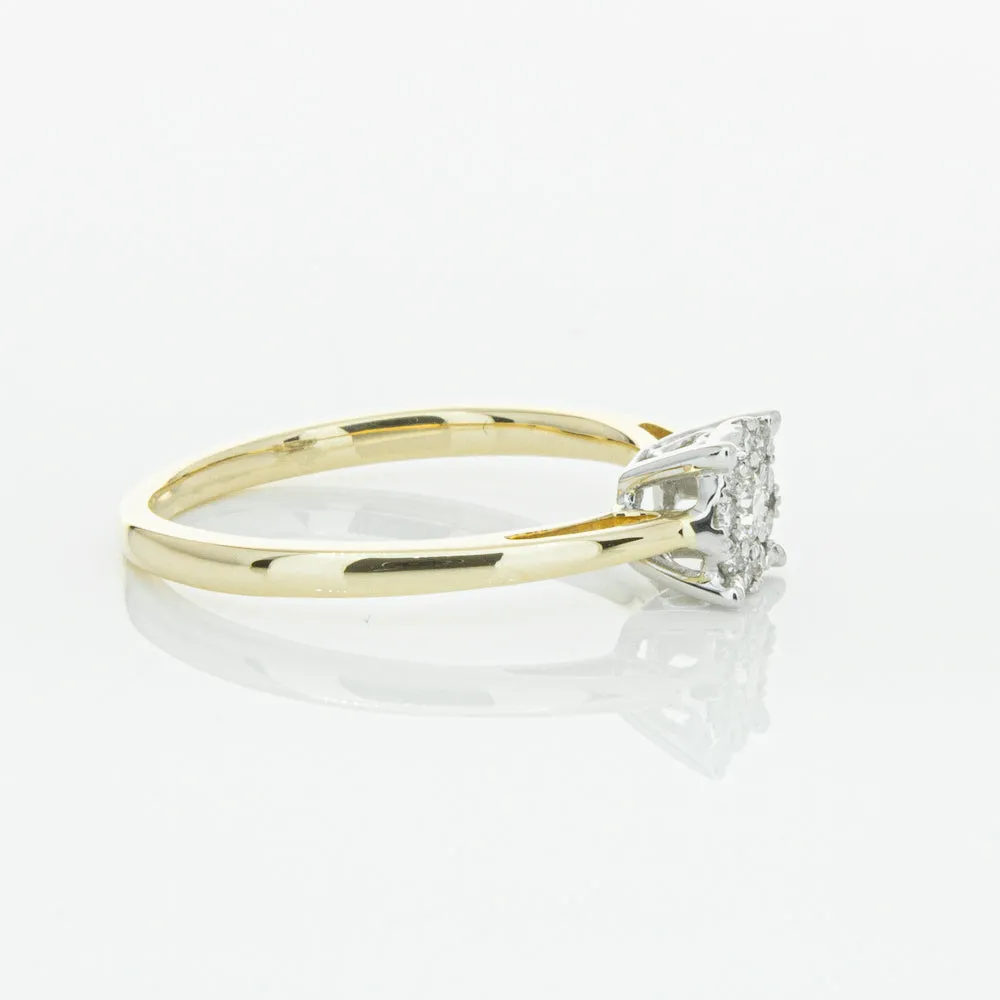 14ct Yellow Gold Diamond Coronet Ring