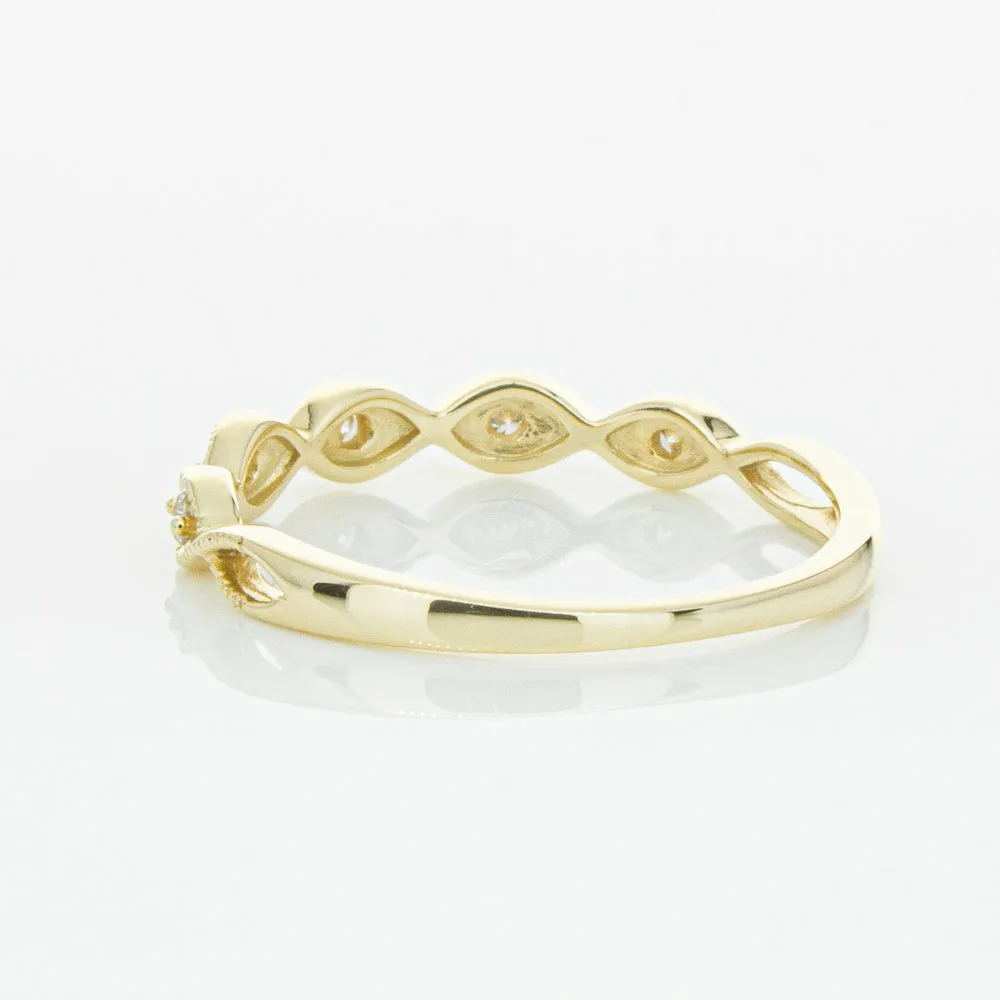 14ct Yellow Gold Diamond Rapunzel Band