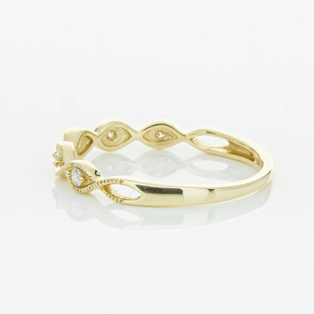 14ct Yellow Gold Diamond Rapunzel Band