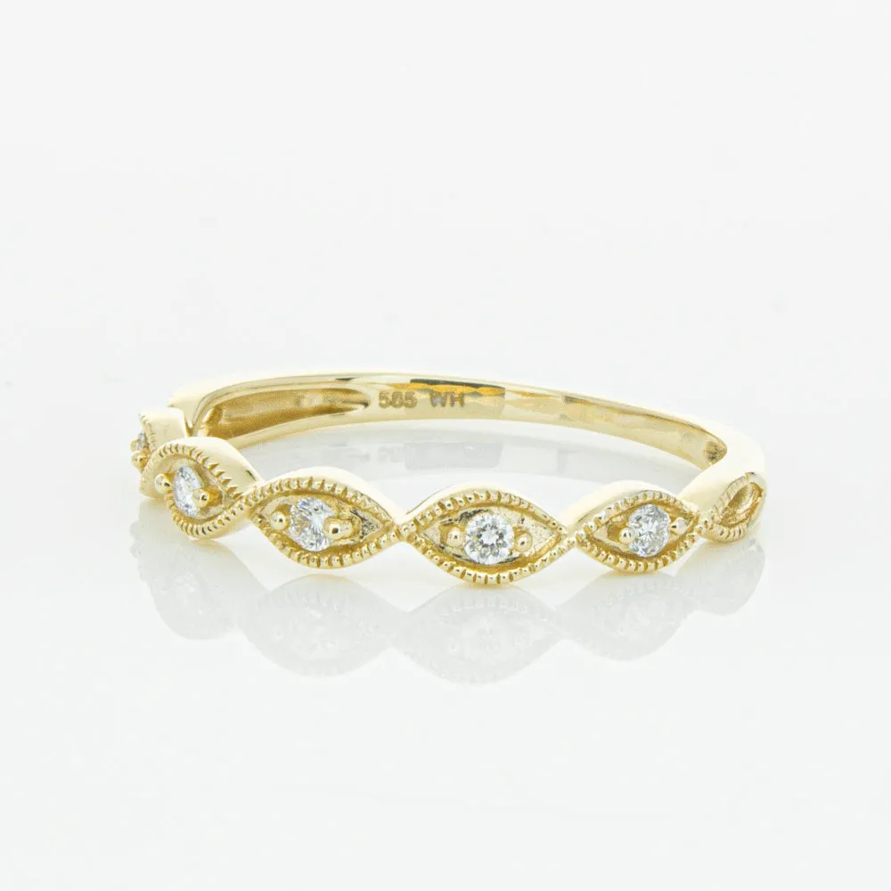 14ct Yellow Gold Diamond Rapunzel Band