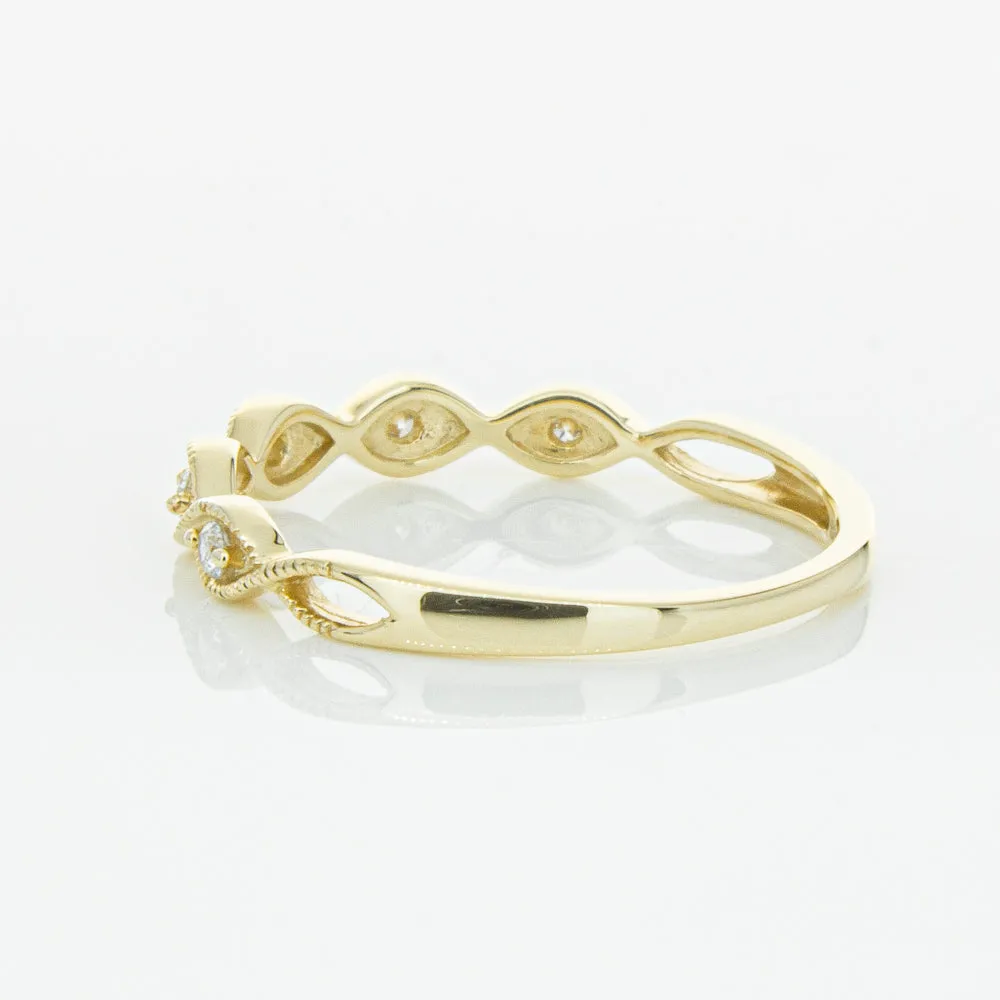 14ct Yellow Gold Diamond Rapunzel Band