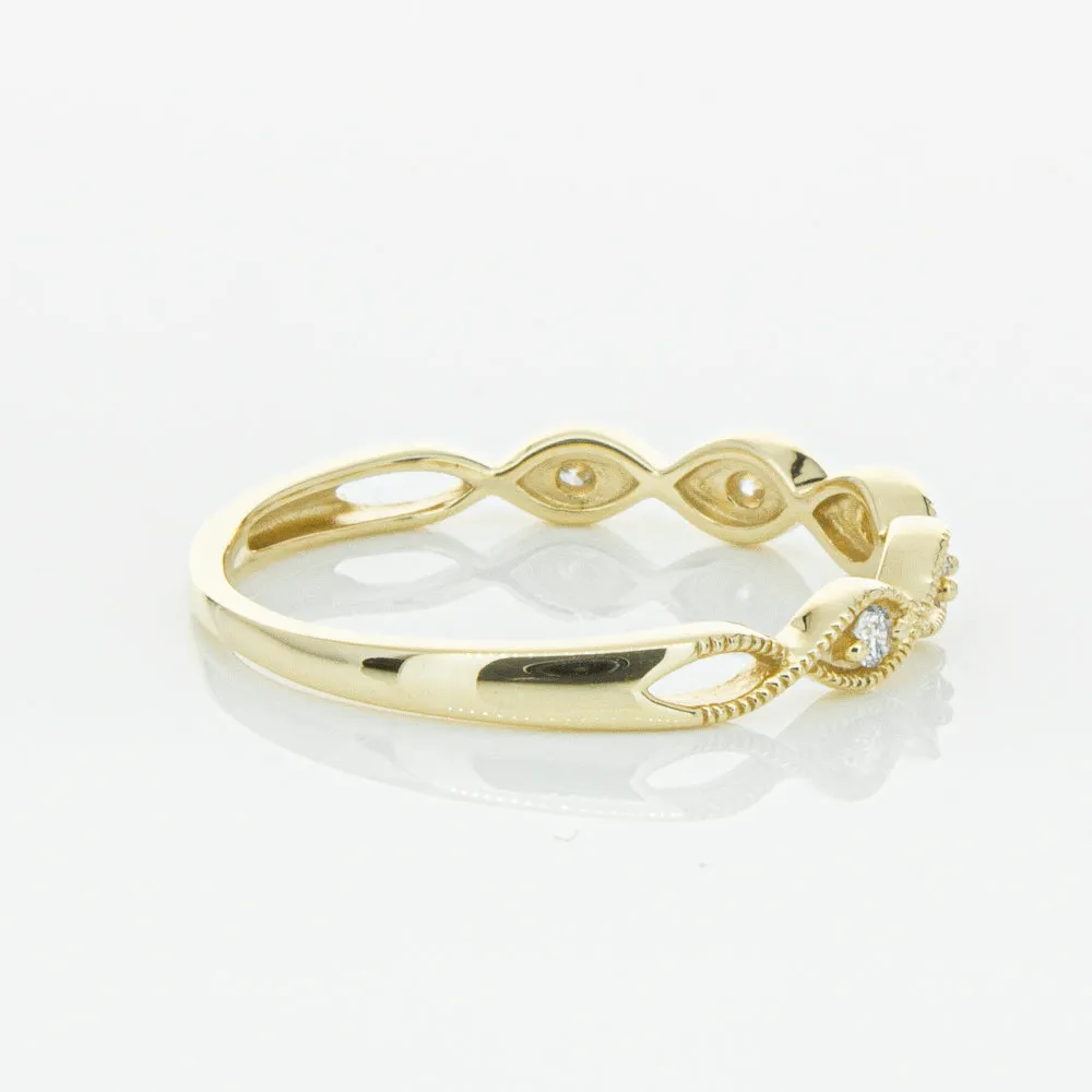 14ct Yellow Gold Diamond Rapunzel Band