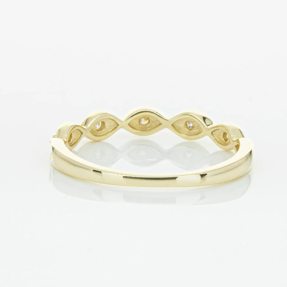 14ct Yellow Gold Diamond Rapunzel Band