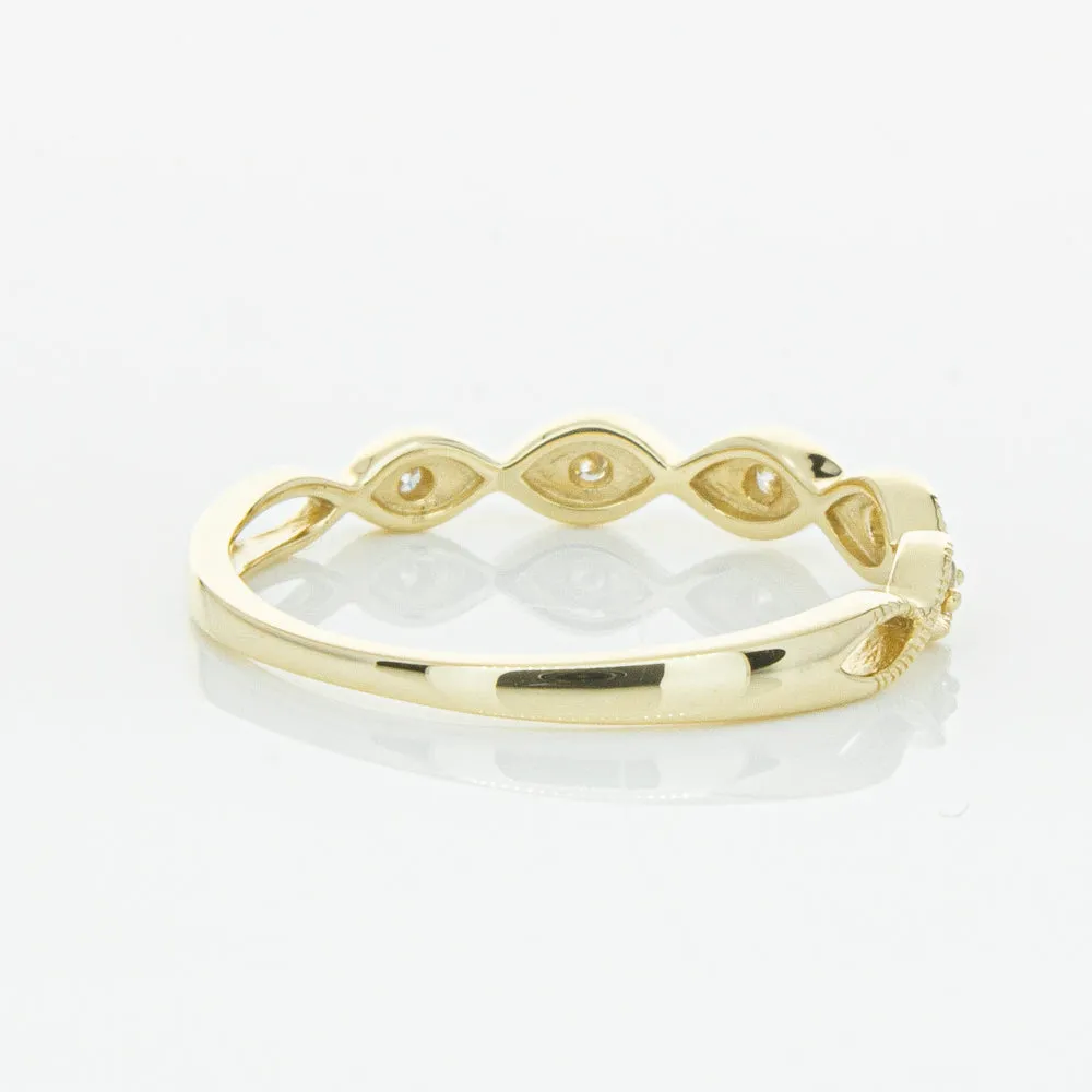 14ct Yellow Gold Diamond Rapunzel Band