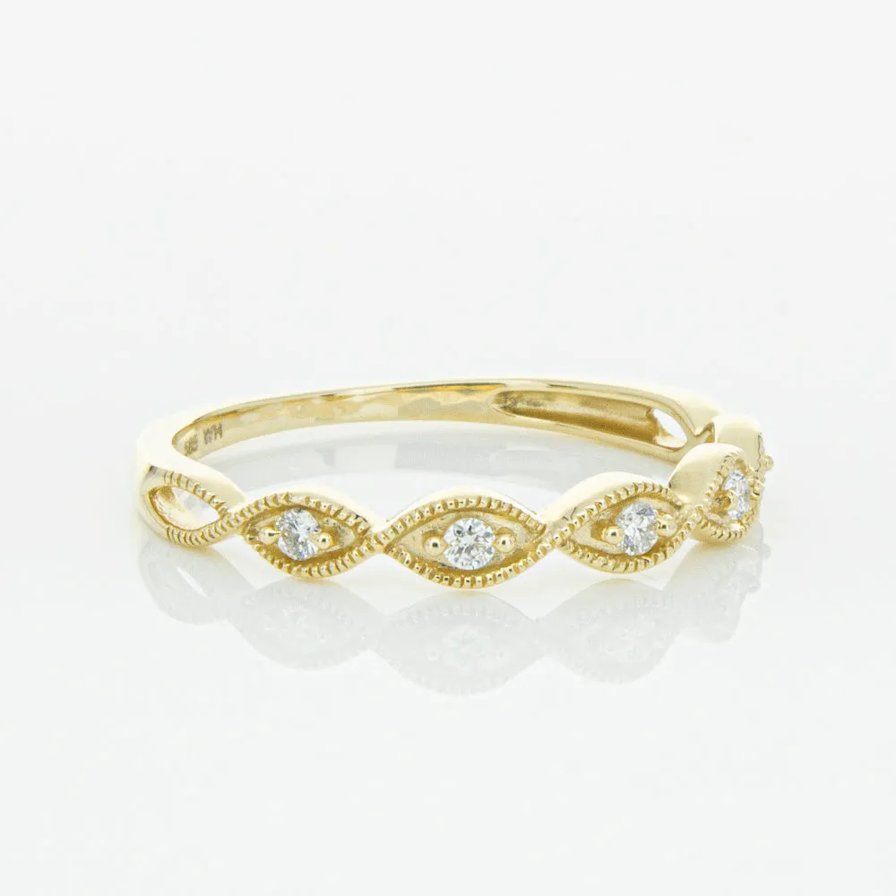 14ct Yellow Gold Diamond Rapunzel Band