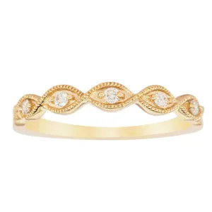 14ct Yellow Gold Diamond Rapunzel Band