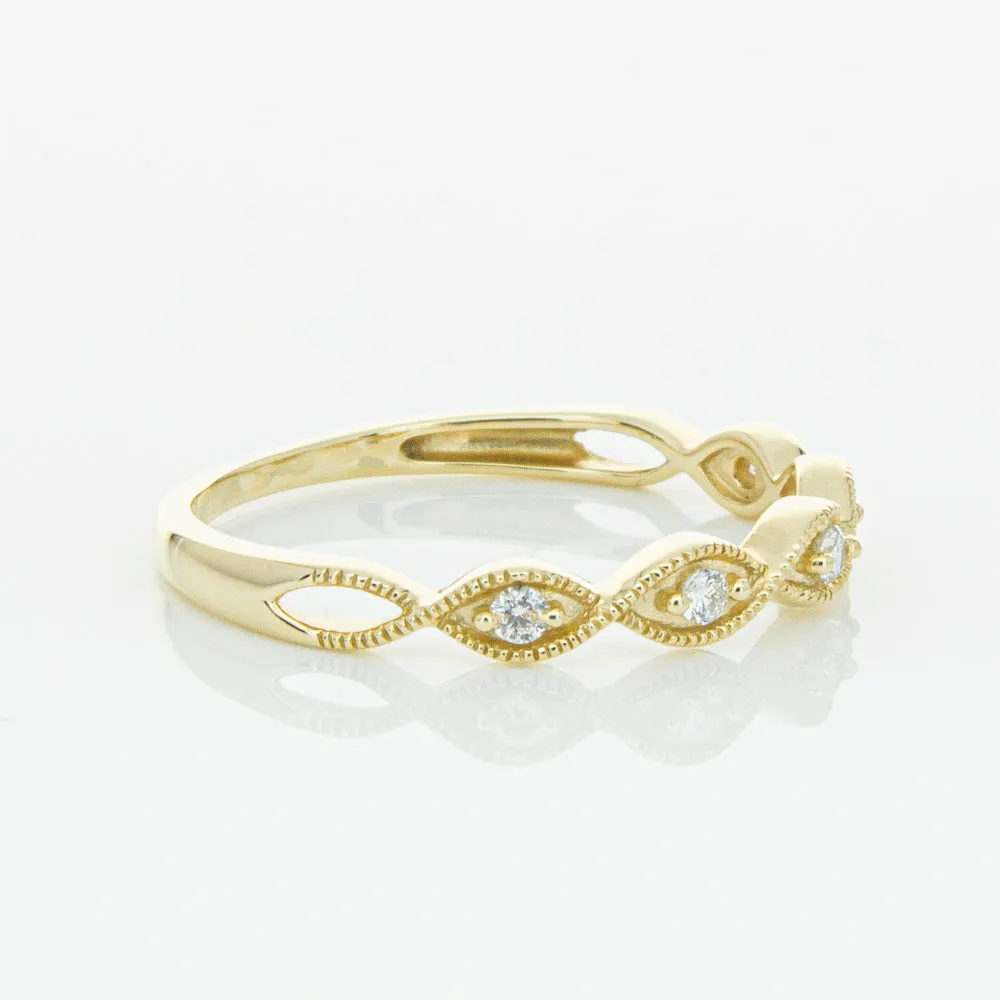 14ct Yellow Gold Diamond Rapunzel Band