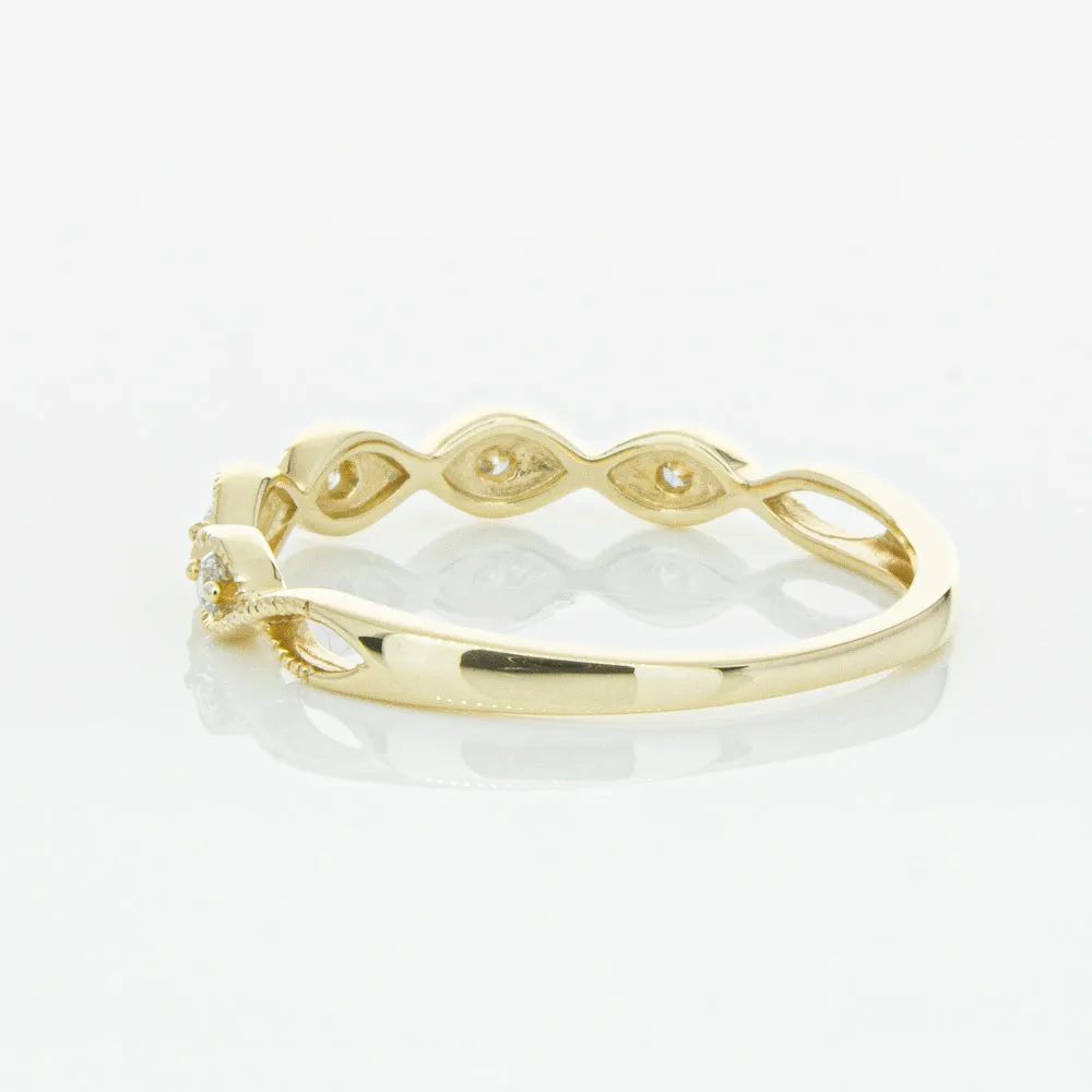 14ct Yellow Gold Diamond Rapunzel Band