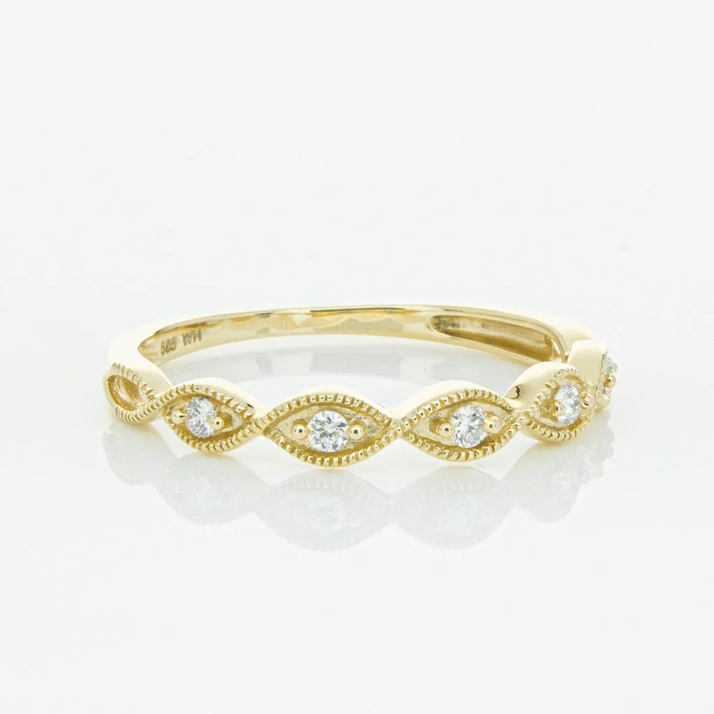 14ct Yellow Gold Diamond Rapunzel Band