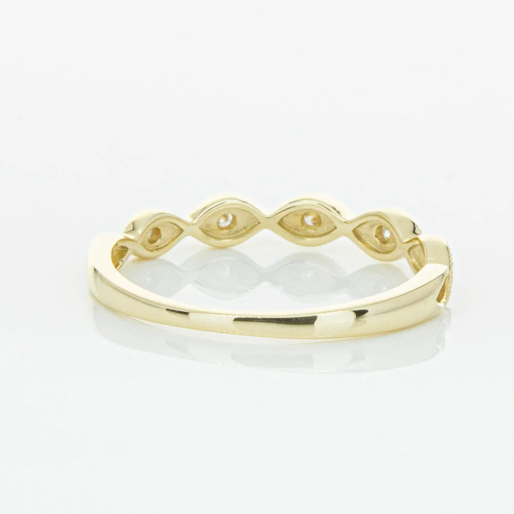 14ct Yellow Gold Diamond Rapunzel Band