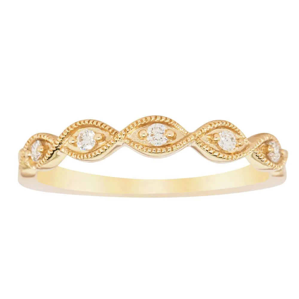 14ct Yellow Gold Diamond Rapunzel Band