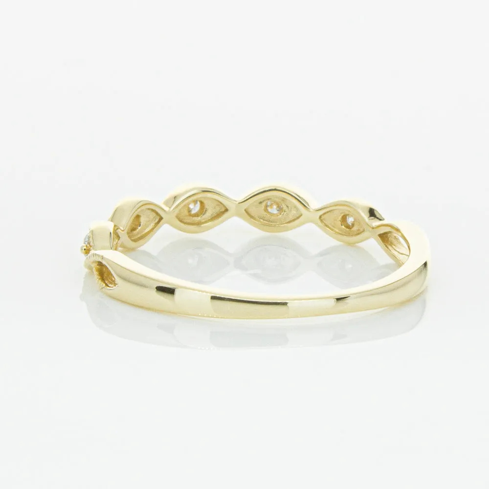 14ct Yellow Gold Diamond Rapunzel Band