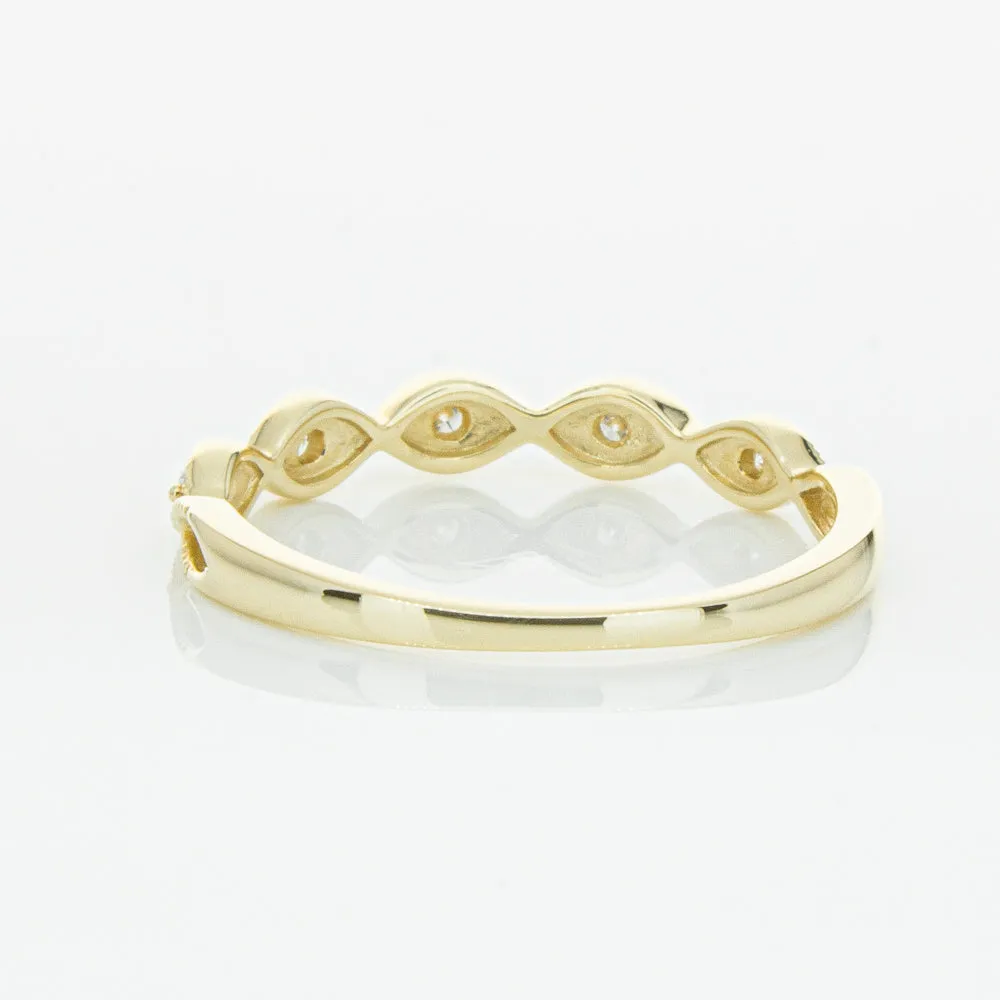 14ct Yellow Gold Diamond Rapunzel Band