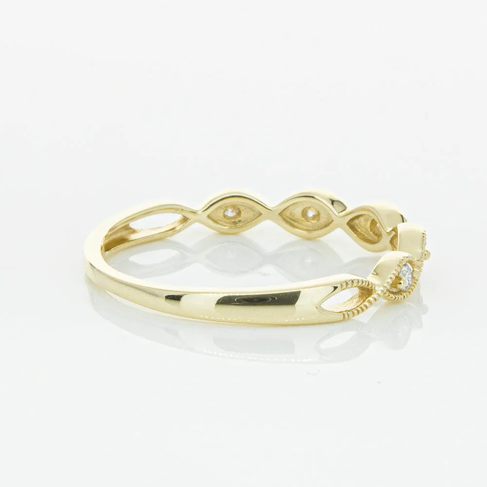 14ct Yellow Gold Diamond Rapunzel Band