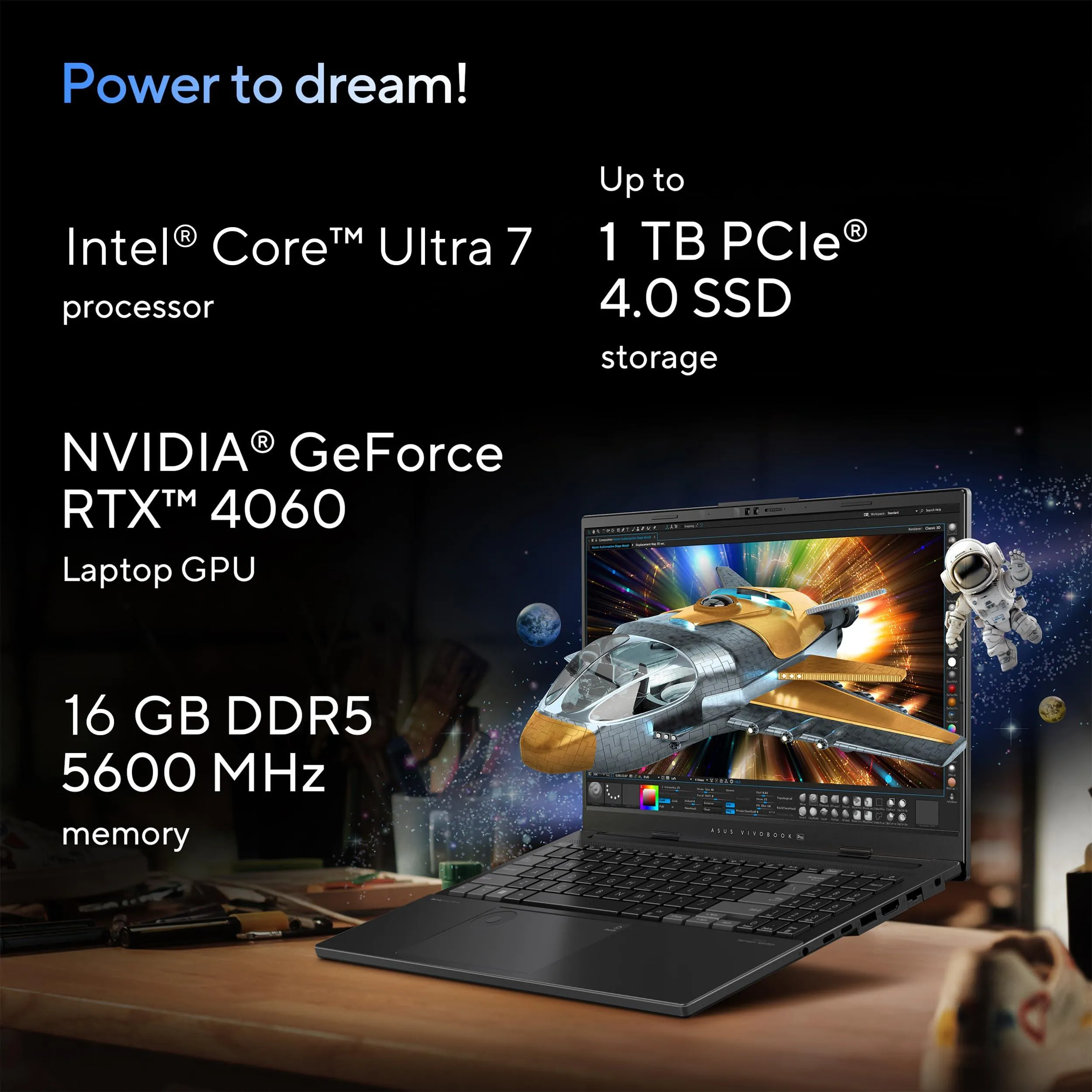 ASUS Vivobook Pro 15 OLED (2024), AI ready, 15.6” 3K.
