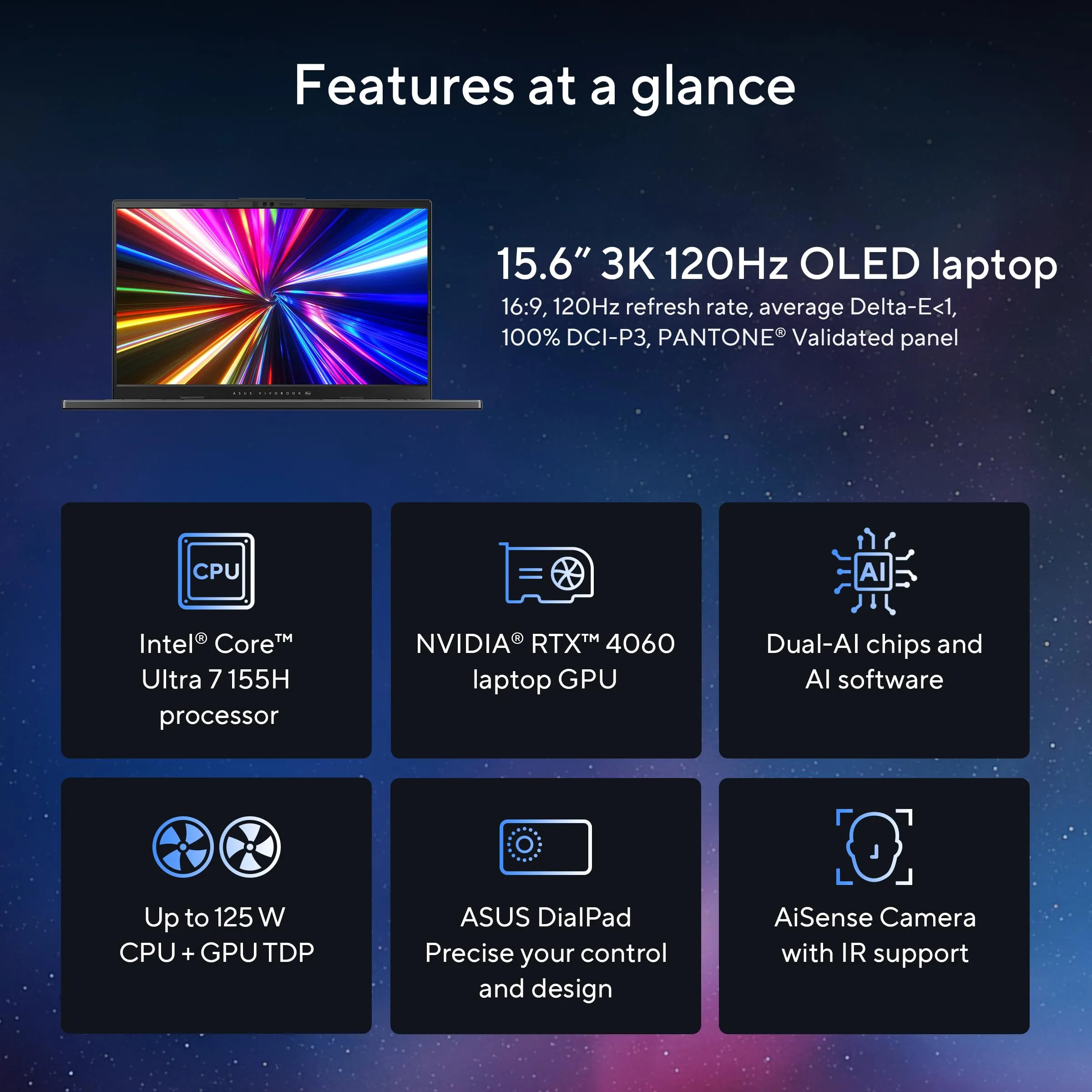 ASUS Vivobook Pro 15 OLED (2024), AI ready, 15.6” 3K.