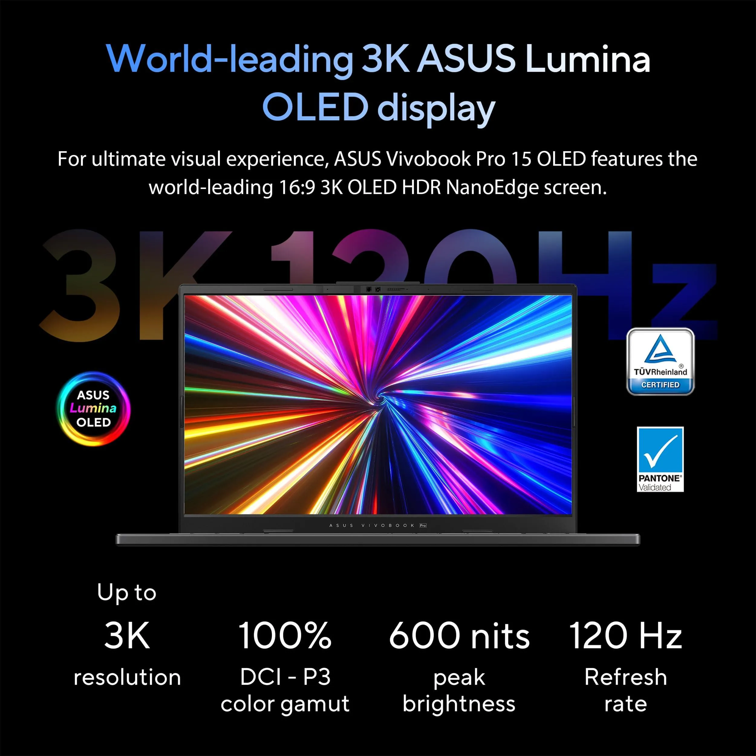 ASUS Vivobook Pro 15 OLED (2024), AI ready, 15.6” 3K.