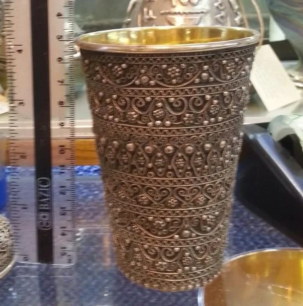 Becher Kiddush Cup Filigree - Sterling