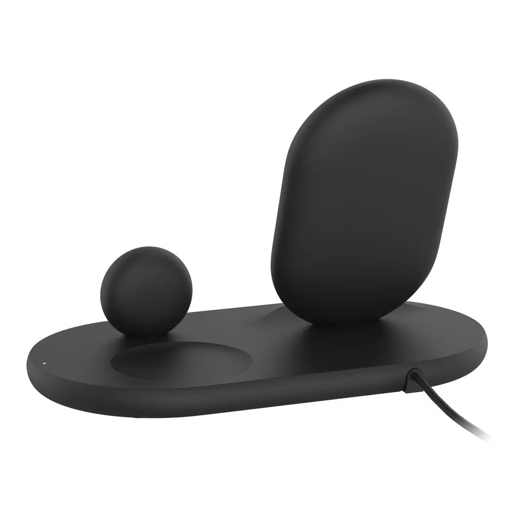 Belkin 3-in-1 Wireless Charger  With 10W Stand & Pad for Apple Watch & Airpods Pro-Black