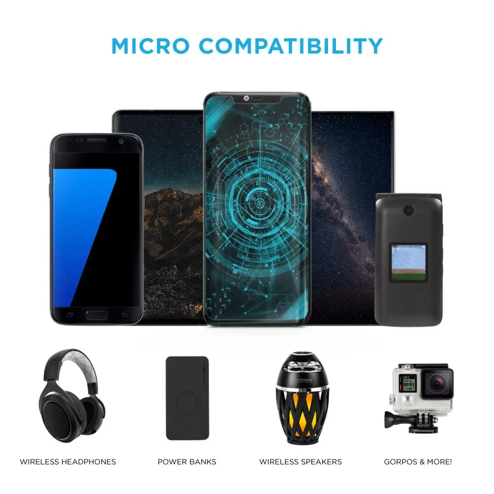 CableLinx 4″ Micro to USB-A Charge Flat Cable
