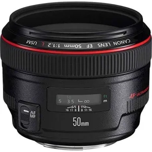 Canon EF 50mm f/1.2 L USM Lens for Canon Digital SLR Cameras - International Model
