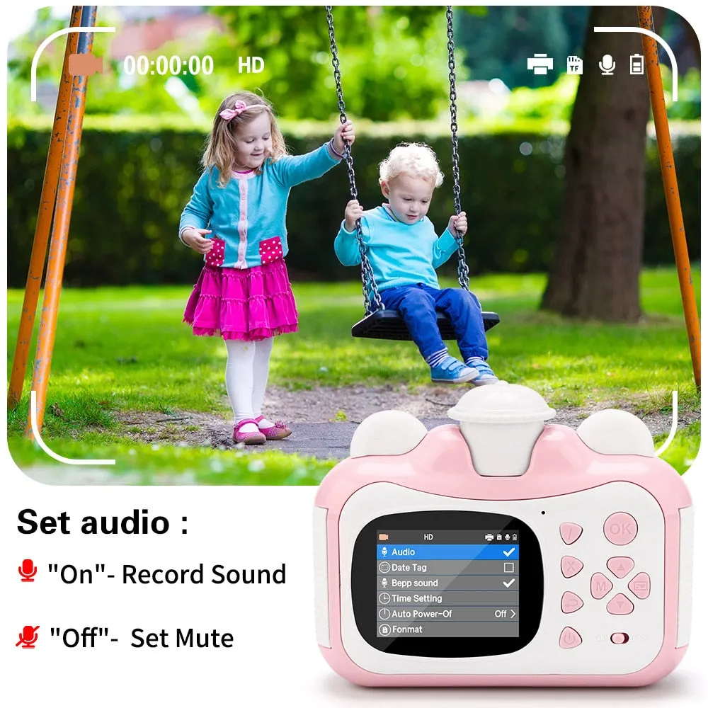 Child Instant Print Camera Kids Printing Camera for Children Digital Camera Photo Toys
