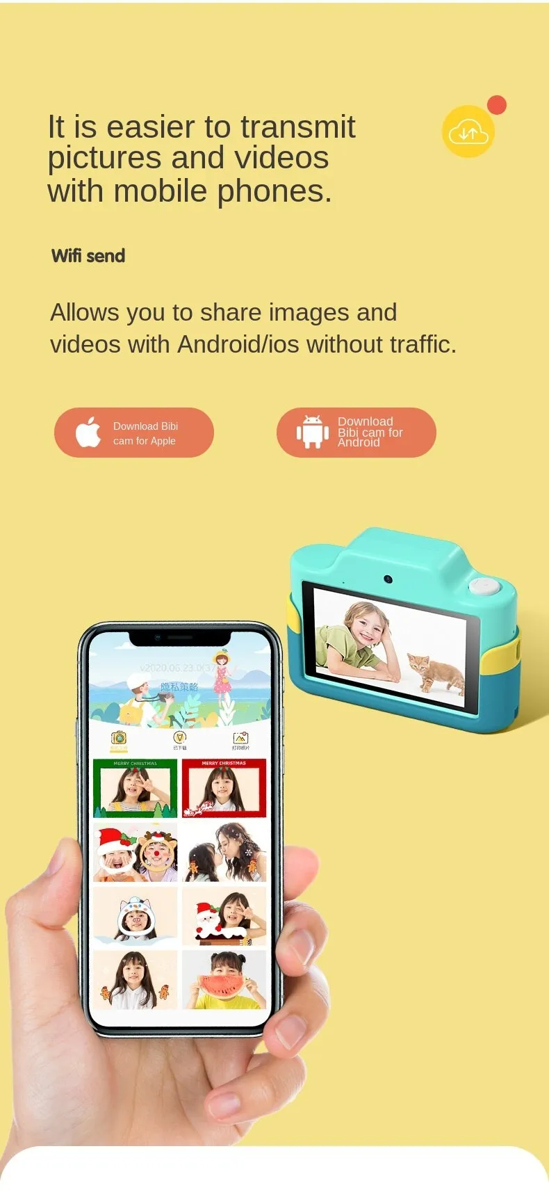 Children's Camera Toys Can Take Photos 3.0 Touch Screen Camera Baby Mini 4800W SLR Children's Birthday Gifts
