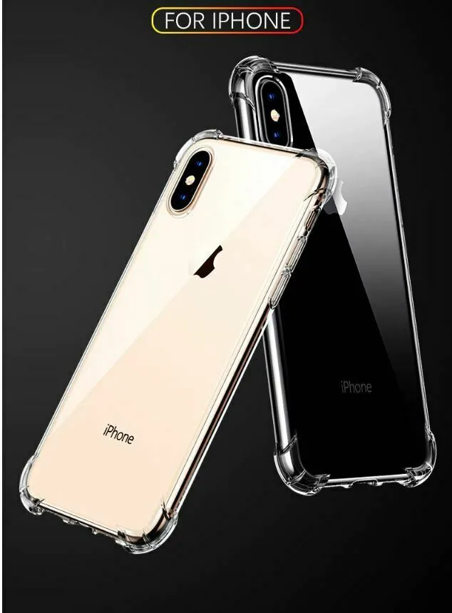 CLEAR Case For iPhone 11 Pro Max Max XR X XS Max Cover Silicone Shockproof TOUGH