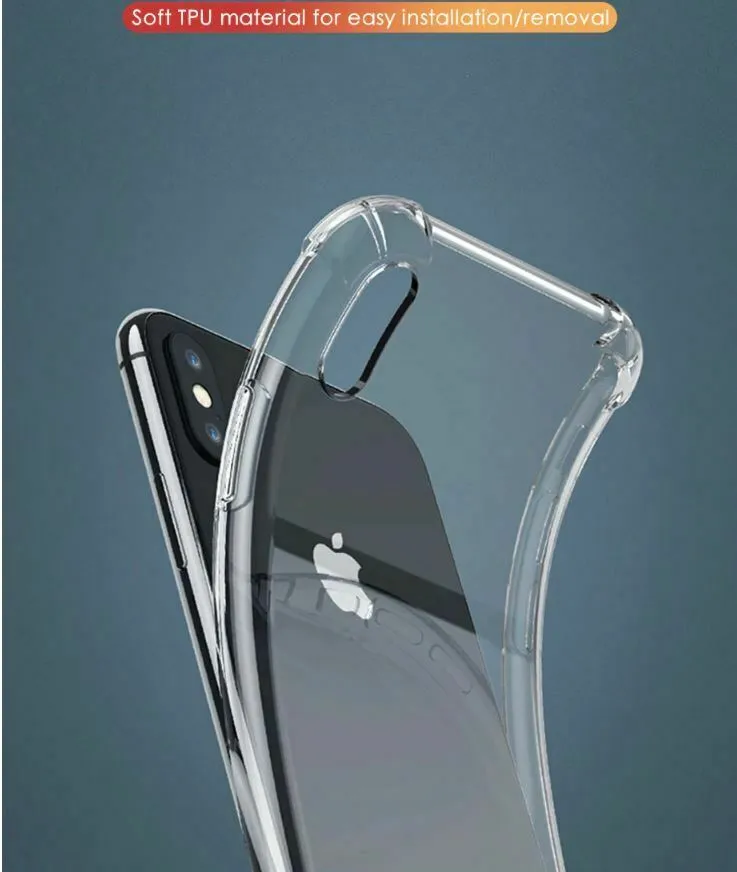 CLEAR Case For iPhone 11 Pro Max Max XR X XS Max Cover Silicone Shockproof TOUGH