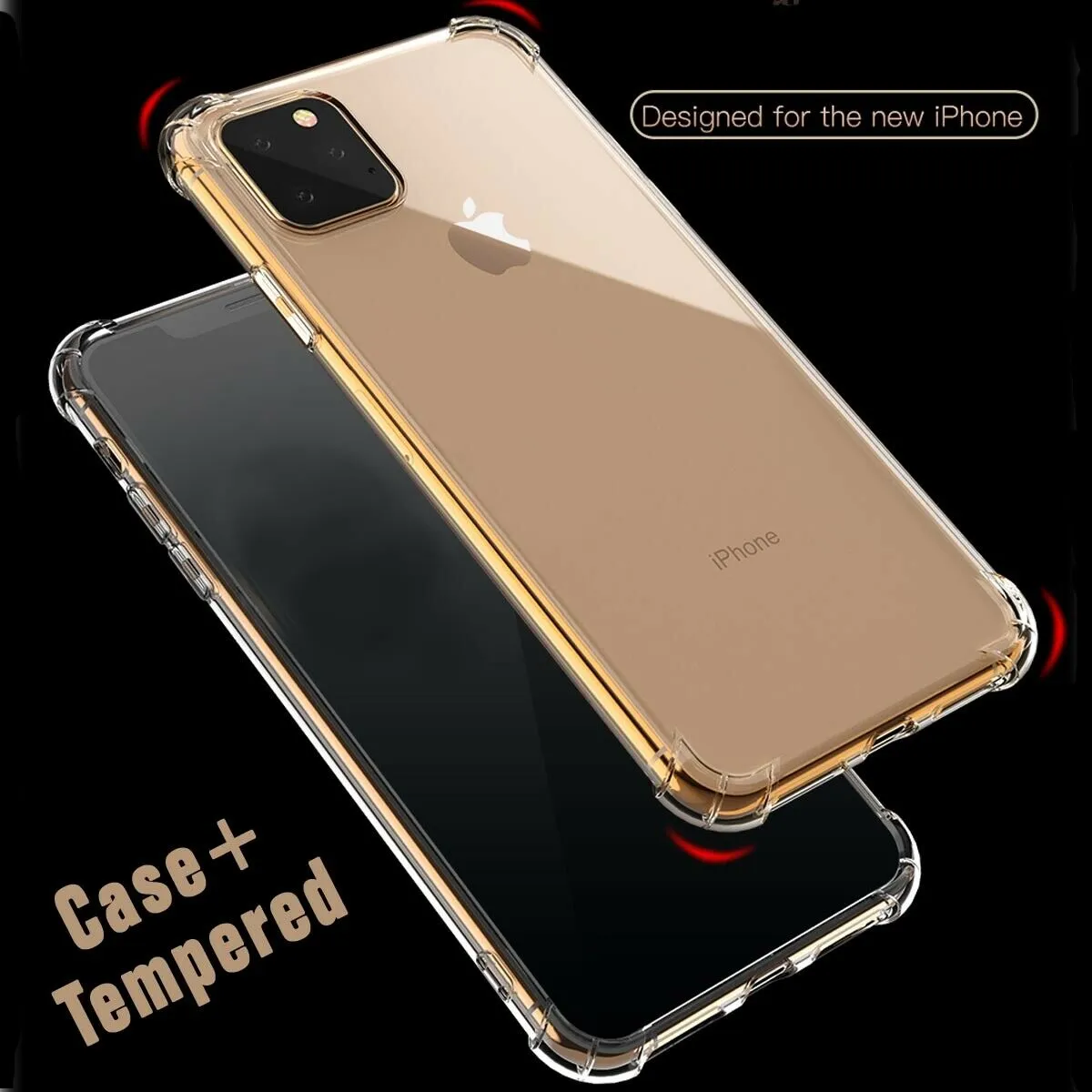 CLEAR Case For iPhone 11 Pro Max Max XR X XS Max Cover Silicone Shockproof TOUGH