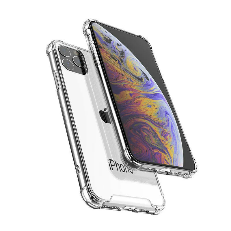 CLEAR Case For iPhone 11 Pro Max Max XR X XS Max Cover Silicone Shockproof TOUGH