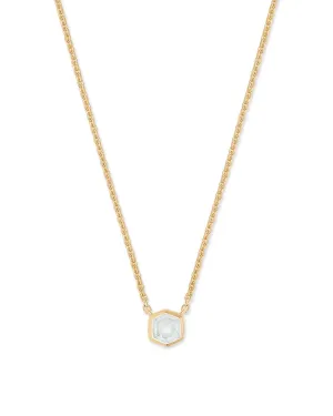 Davie Pendant Necklace in 18k Gold Vermeil Rock Crystal