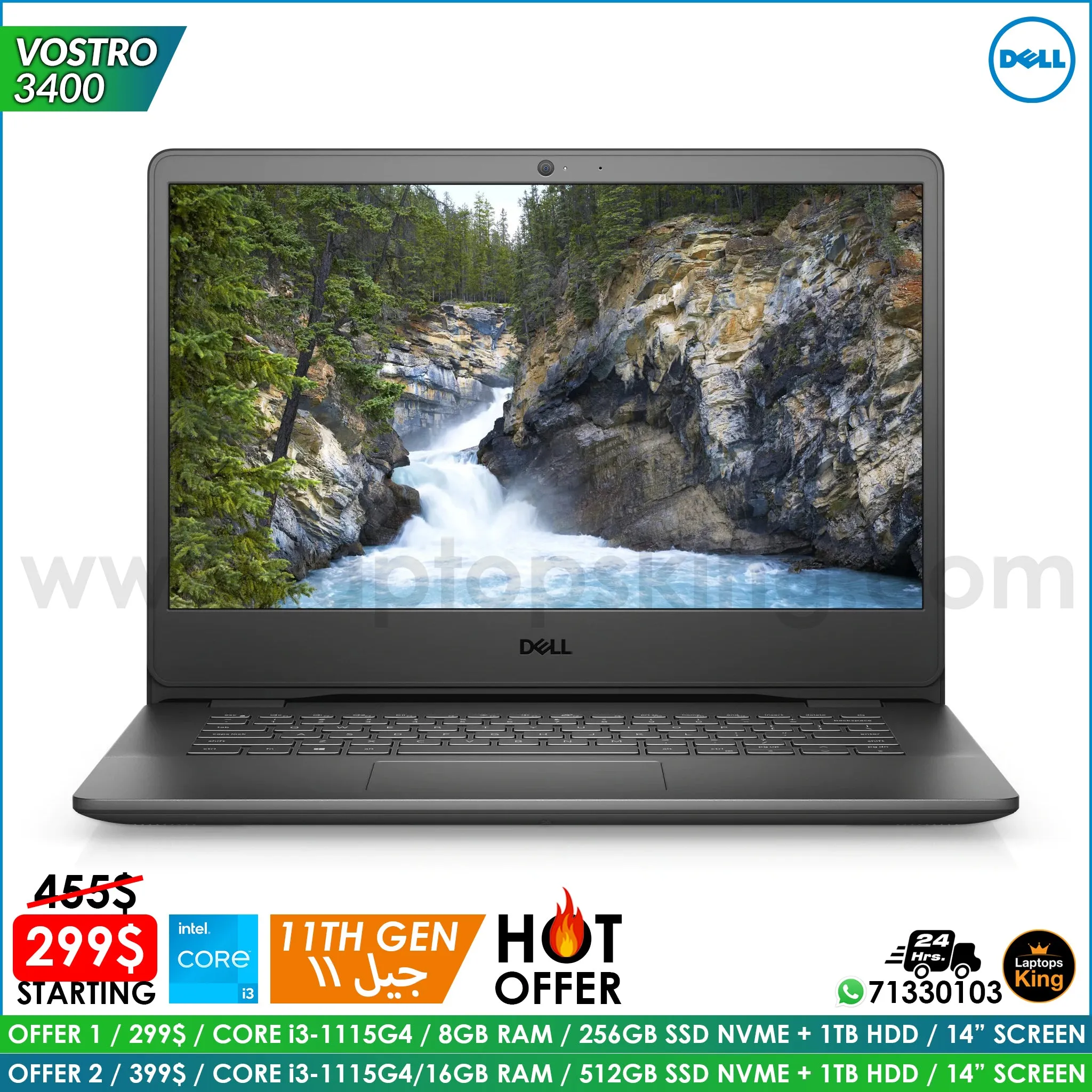 Dell Vostro 3400 Core i3-1115g4 14" Laptops (New OB)