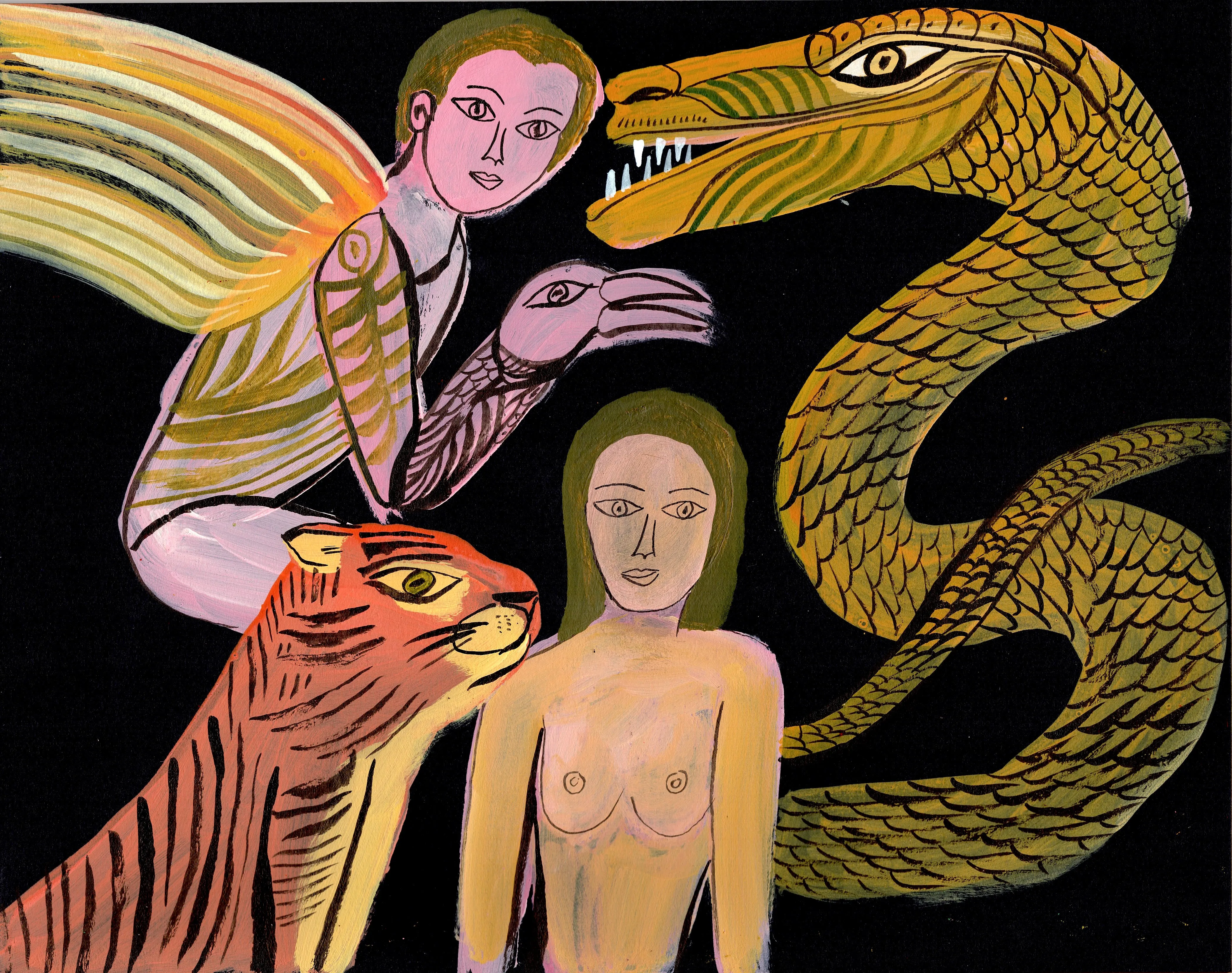 Dragon and Tiger with Friends